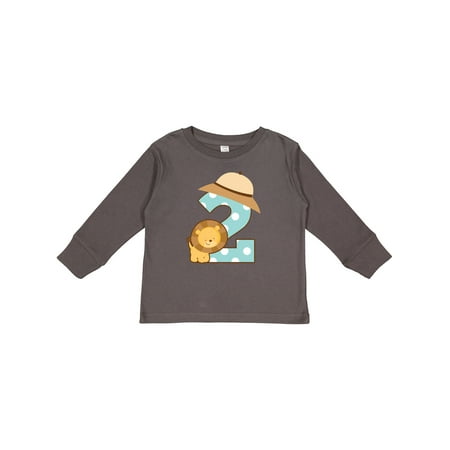 

Inktastic Safari 2nd Birthday Lion Jungle Gift Toddler Boy or Toddler Girl Long Sleeve T-Shirt