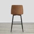 thumbnail image 3 of CHITA 30 inch Counter Height Swivel Bar Stools Low Back Set of 2,Faux Leather in Cognac Brown, 3 of 7