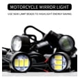 thumbnail image 3 of Par Faros Focos Led Ojo Aguila Ambar Fijo Estrobo Moto Auto, 3 of 8