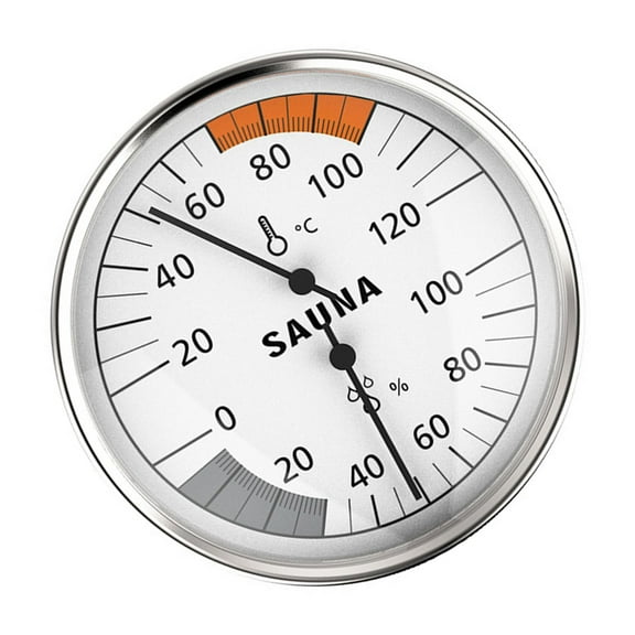 2 in 1 Sauna Room Temperature and Humidity Gauges Large Display Hygrometer for Homes Sauna Enthusiasts & Centers