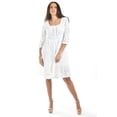 thumbnail image 2 of Vestido bordado tipo eyelet Roman Fashion /Juvenil, 111 (Blanco) blanco EG, 2 of 5