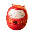 thumbnail image 2 of colcolo Ceramic Lucky Cat Figurine Tumbler Doll Adorable Accessories 1.4x1.4x1.5inch Red, 2 of 8