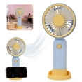thumbnail image 2 of Clearance Sale! | USB Rechargeable Portable Handheld Fan, 3 Speed Quiet Mini Cooling Fan, 2-in-1 Handheld & Desktop Fan For Home Outdoor Travel(Blue), 2 of 9