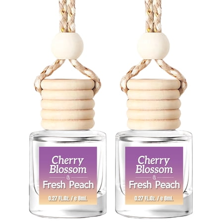 Osmore Car Air Freshener Hanging, Cherry Blossom Peach Mist, Long Lasting Scent 2-Pack