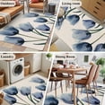 thumbnail image 5 of 2.7'x5' Area Rugs, Spring Floral Indoor Outdoor Area Rug for Living Room Bedroom, Blue Tulip Summer Botanical Rustic Washable Bathroom Rugs Kitchen Floor Carpet Mats Home Decor Aesthetic, 5 of 8