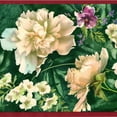 thumbnail image 5 of Trimz Cabbage Elegant Floral Trail Wallpaper Border - Green, White, Red, 15' L x 7" W, 5 of 5