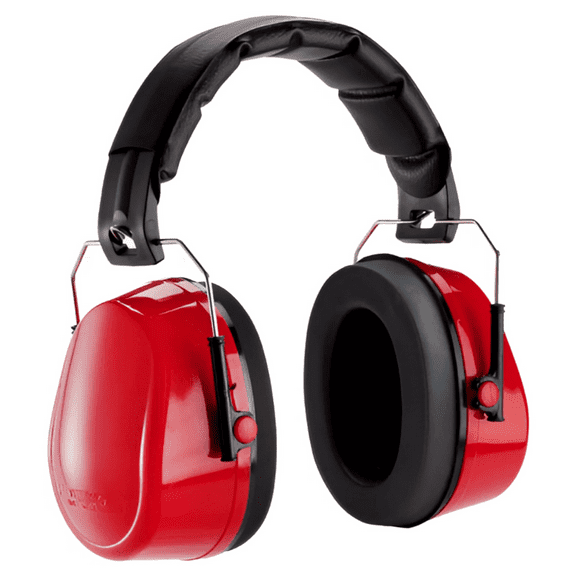 "Sanoxy Red Low-Profile Hearing Protection Earmuffs with NRR 23, Adjustable Fit for Comfortable All-Day Use  -Red"