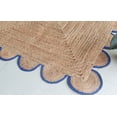 thumbnail image 6 of Chouhan Rugs Natural Jute Light Blue Scalloped Rug Bohemian Rug Decor Rug Handwoven Rug Custom Rug Decorative Rug, 6 of 6