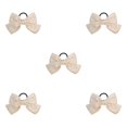 thumbnail image 1 of Bandeau Grand pour Cheveux, Pince à Ressort, Nœud Réglable, Multicolore, Sans Accroc, Porte-Queue, Épingles à Cheveux, Chouchous pour Filles, Beige, 5Ensemble, 1 of 6