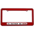 thumbnail image 1 of I'd Rather Be Hiking License Plate Tag Frame, Multiple Colors, 1 of 1