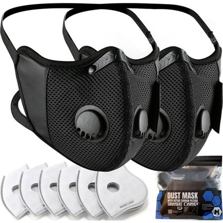 Dust Mask, Reusable Breathable Comfortable Sport Safety Work Mask with Extra 6 Activated Carbon Filters