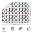 thumbnail image 2 of White Christmas Santa and Tree Pattern Dish Drying Mat for Kitchen 1 Pack, Ultra Absorbent Microfiber Dishes Drainer Mats,18x24in(46x61cm), 2 of 4
