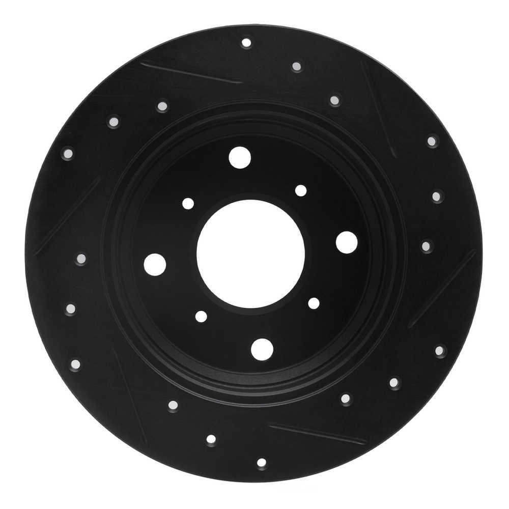 Dynamic Friction Company 633-58002L DFC Brake Rotor - Drilled And Slotted - Black