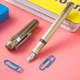 thumbnail image 2 of shiyou-Vintage Brass Fountain Pen - Fine Nib, Classic Design, Ink Refill Converter - Perfect for Business, Signature, Handwriting, Sketching, and Drawing, 2 of 4