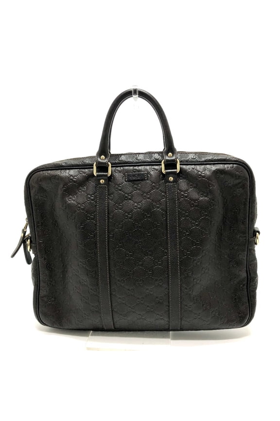 Pre-Owned GUCCI 201480 Shima Line Handbag/Business Bag/Briefcase Leather Men's Brown (Good)