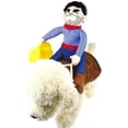 thumbnail image 3 of YSTIANN 1PC Small Pet Costumes Dog Costumes Christmas Cowboy Dog Clothes, Pet Riding Transfiguration of Cowboy Rider Style for Halloween Xmas Decorations Pets Birthdays Festivals WJ85-3015, 3 of 8