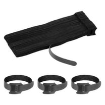 8 Inch Reusable Cable Ties, 50 Pcs Adjustable Fastening Straps Black