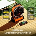 thumbnail image 4 of Ventilador de camping Socool de 2000 mAh con luz remota de 112 horas y 8 velocidades, 4 of 7