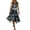 Dark Gray, variant on Sundresses for Women Round Neck Sleeveless - Irregular Hem Midi Dress with Floral Print and Soft Fabric for Summer Daily,Green M