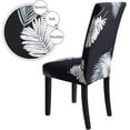 thumbnail image 4 of Stretch Dining Chair Covers Removable Washable Short Dining Chair Protect Cover for Hotel, Dining Room, Ceremony, Banquet Wedding Party (6, Black Dark), 4 of 6
