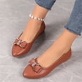 thumbnail image 5 of IEMIEMIEM Women's Leather Flats Comfortable Pointe Toe Slip On Flats Soft Work Flats 2026 Fashion Mary Jane Flats Light Brown 7 Wide, 5 of 7
