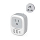 thumbnail image 1 of Adaptador de enchufe TESSAN de EE. UU. a Reino Unido tipo G con 3 cargadores USB de 2500 W, 1 of 6