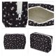 thumbnail image 3 of 1 Pc Bolsa Cosmética Floral Portátil para Mujeres para Vacaciones y Viajes de Negocios Negra de Poliéster, 3 of 3