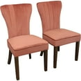 thumbnail image 6 of Logan 9-Piece Set with 8 Cleo Solid Wood Side Chairs in Blush with Brown Legs, 6 of 9