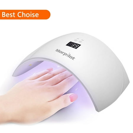 9X 24W LED UV Nail Dryer Curing Lamp for Fingernail & Toenail Gels Based Polishes UV Gel Nail Art Lamp With (Best Nail Curing Lamp)