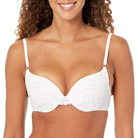 

Maidenform Womens Love the Lift Push Up Demi Bra 32C White/Rose Gold