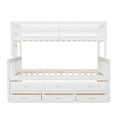 thumbnail image 4 of Twin-Over-Full Bunk Bed with Twin size Trundle , Separable Bunk Bed with Drawers for Bedroom - White, 4 of 13