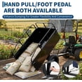 thumbnail image 5 of 750 LBS Heavy‑Duty Steel Utility Dump Trailer, 15 Cu Ft Garden Dump Cart with Removable Sides, Foot Pedal & Hand Pull for ATV UTV Lawn Mower Compatibility, 5 of 8