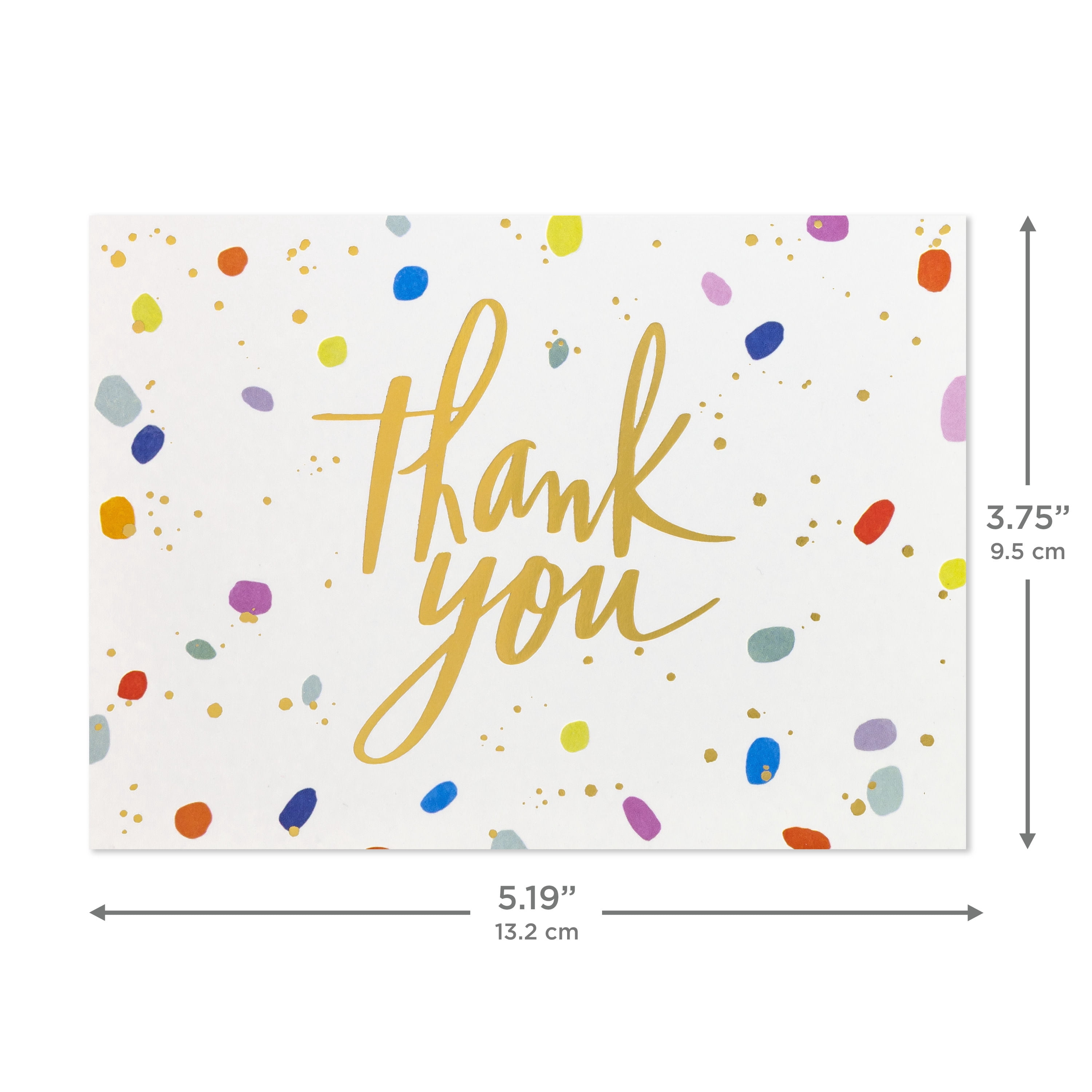 Hallmark Blank Thank You Notes (Playful Blue and Polka Dot), Pack of 50