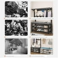 thumbnail image 6 of JOJOLAM 5-in-1 Entryway Hall Tree, Multifunctional Coat Rack with Bench & 2 Tier Shoe Rack, 10 Hooks, Black, 6 of 12