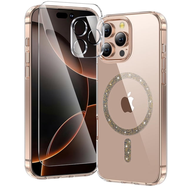Funda de teléfono Toushion 3 en 1 transparente con MagSafe para iPhone 16 Pro Max