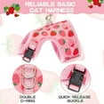 thumbnail image 4 of Cute Strawberry Print Princess Cat Kitten Harness and Leash Escape Proof Also for Dog and Rabbit Leash, 4 of 6
