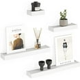 thumbnail image 6 of Ballucci Modern Floating Shelves, Set of 4 Wood Wall Mount Shelves, White, 6 of 10