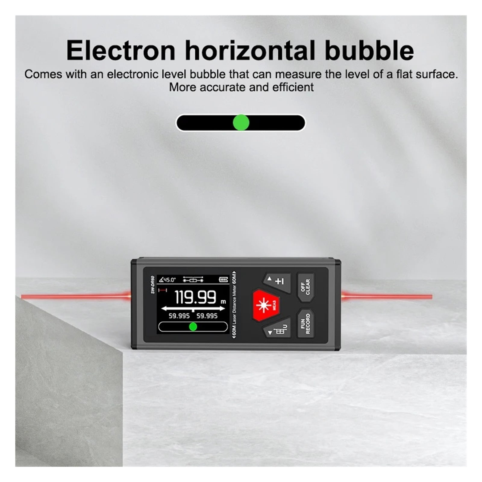 Bilateral Ranfinder 120M 200M Digital Recharable Distance Meter With Level Bubble,Built-in Lithium Battery Tool ,High Accuracy Position