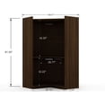 thumbnail image 7 of Mulberry Open 2 Sectional Modern Corner Wardrobe Closet with 2 Drawers- Set of 2 in Brown, 7 of 7