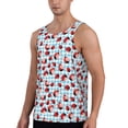 thumbnail image 2 of Lsque Flowers and Lady Bugs Pattern Mens Tank Tops Muscle Athletic Quick Dry Sleeveless Workout Fitness T Shirts Beach Tank Top, Loose-fit Sleeveless Shirt for Men-4X-Large, 2 of 7