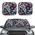 thumbnail image 2 of Balery Flowers Ad Butterflies Sun Shield 2 Pack For Car Front Windows Foldable Sun Visor Protector Blocks Max Uv Rays And Keeps Your Vehicle Cool For Most Sedans Suv Truck, 2 of 7
