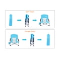 thumbnail image 2 of Low Beach Folding Camping Chair with Detachable SPF 50+ Umbrella, Armrests and Cup Holder, Portable Lightweight Sand Chair for Outdoor Camping, Beach, Picnic (2-Pack Blue), 2 of 6