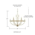 thumbnail image 5 of 428501MB-HomePlace-Greyson - Twelve Light Chandelier Matte Black Finish, 5 of 6
