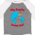 thumbnail image 4 of Inktastic My Auntie Loves Me Narwhal Family Boys or Girls Long Sleeve Baby Bodysuit, 4 of 5