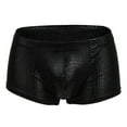thumbnail image 4 of Aayomet Mens Boxers Underwear Men's Underwear Bamboo Rayon Comfortable Breathable Dual Pouch Briefs,Black XL, 4 of 5