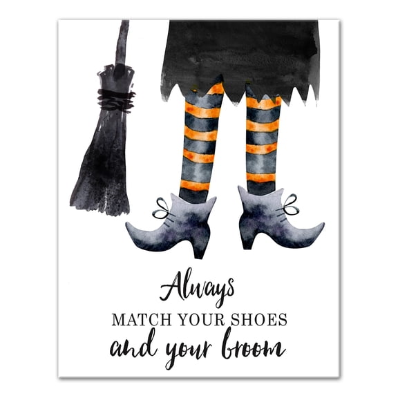 Creative Products Match your Shoes and your Broom 11x14 Canvas Wall Art