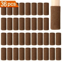 36 PCS Brown Polyester Furniture Socks Viaky Chair Leg Floor Protector Chair Socks Elastic Wool Knit Floor Furniture Feet Covers Pads Knitting Socks Fit Furniture Leg Girth 1-1/2 to 2-1/4 inches