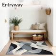 thumbnail image 3 of ODIKA 4'x6' Machine Washable Non-Slip Area Rug, Grey Swirls Accent Non Slip Hallway High Traffic Rug, Gray, 104275, 3 of 7