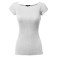 thumbnail image 1 of FashionOutfit Women's Basic Ribbed Off The Shoulder Top, 1 of 3