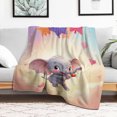 thumbnail image 2 of Dumbo Printed Blanket, Cute Nap Office Car Air Conditioning Cover, Home Sofa Bedroom Bedding Gift for Birthday Valentine's Mother's Day, 2 of 5